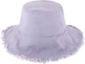 CHOK.LIDS Frayed Bucket Hats for Women Men Unisex Trendy Washed Cotton Floppy Wide Brim Boonie Outdoor Summer Beach Headwear