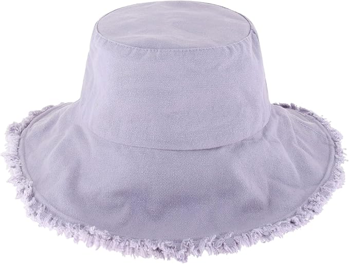 CHOK.LIDS Frayed Bucket Hats for Women Men Unisex Trendy Washed Cotton Floppy Wide Brim Boonie Outdoor Summer Beach Headwear