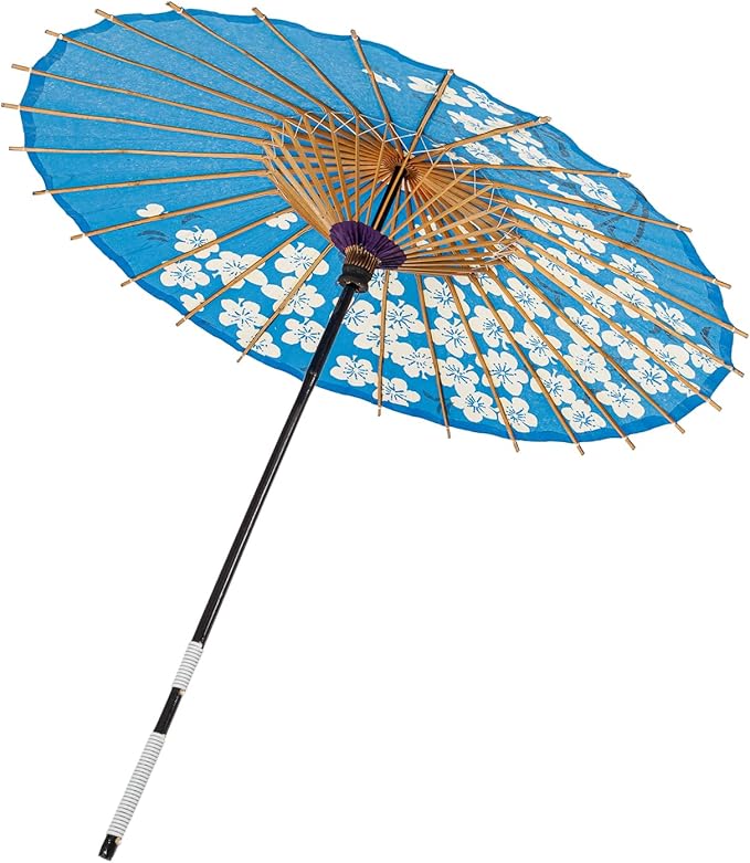 THY COLLECTIBLES Classic Chinese Art Asian Style 33" Paper Parasol Umbrella with Long Handle Flower Print for Wedding Parties, Photography, Costumes, Cosplay, Decoration And Other Events