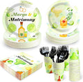 Margs And Matrimony Bachelorette Birthday Party Plates and Napkins Decorations Kit,Matrimony Tableware Supplies for Birthday Margarita Bachelorette Fiesta Favors Party Decor Service 24 Guests