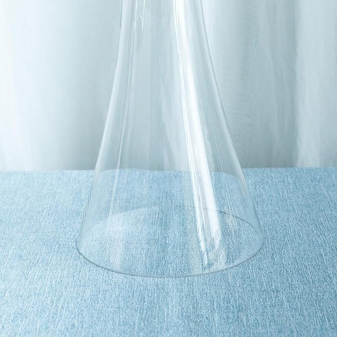 Efavormart 4 Pack | 24" Tall Clear Reversible Latour Trumpet Glass Vases for Wedding Decoration