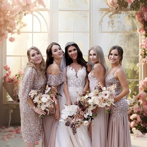 10x5ft Bridal Floral Backdrop for Wedding Pink Rose Window Scenery Green Leaves Elegant Photography Background for Valentine's Day Bridal Shower Birthday Spring Party Women Girls Portraits