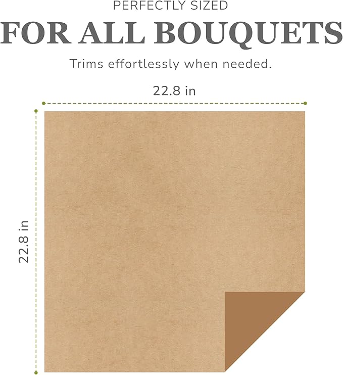 the florist Supply 20 Sheets Premium Flower Wrapping Paper | Waterproof Flower Wrapping Paper for Bouquets | Double Sided Floral Bouquet Sheets | DIY Gifts Colorblend Kraft Look
