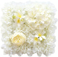 Flower Wall Backdrop, 12PCS 10.6"-15.7" Artificial Flower Wall Panel with Various Styles, 3D Floral Wall Decor for Wedding Photo Background Festive Party Home Decoration (G-D001, 10.6*10.6in)