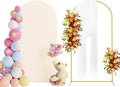 Putros 6.6ft Metal Arch Stand with Cover Beige Spandex Fitted Wedding Arch Cover and Round Top Chiara Backdrop Stand Set for Birthday Party Baby Shower Decoration