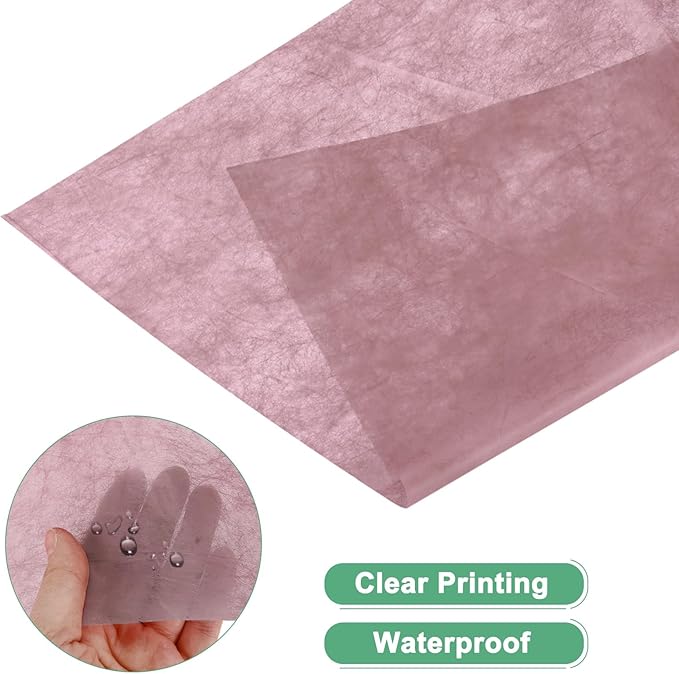 M METERXITY 152-Sheet Korean Cotton Wrapping Flower Paper, 11.8 Inch/ 30cm Waterproof Floral Wrapping Cotton Paper for Bouquets/Gift Packaging [Rose]