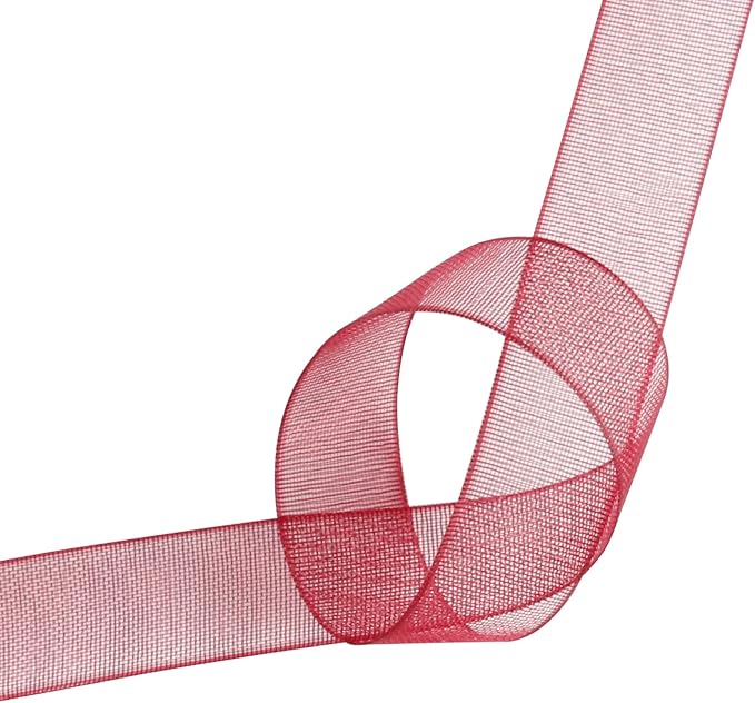 3/8 Inch Raisin Shimmer Sheer Organza Ribbon Sheer Chiffon Ribbon 50 Yards-Roll Multiple Colors Available for Gift Wrapping Wedding Events Christmas Décor