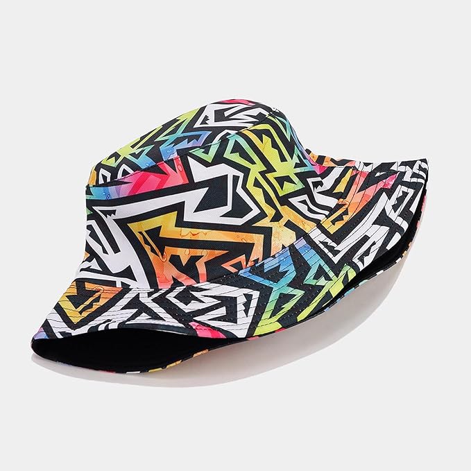 Bucket Hat for Women Men, Cotton Reversible Double Side Wear Sun Hats Beach Fisherman Hat