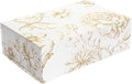 Luxury Keepsake Gift Box | Gold Floral Decorative Boxes with Magnetic Lids for Presents, Wedding Memory Box, and Bridal Gifts. 11.5" x 7.5" x 3.5"