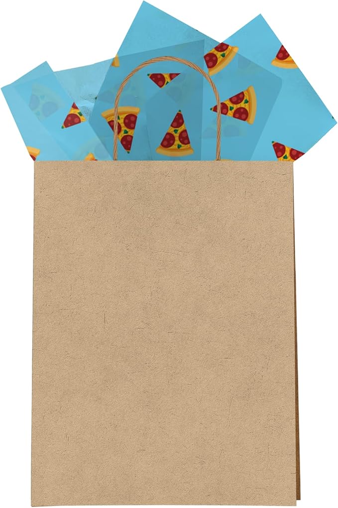 Pizza Printed Tissue Paper for Gift Bags or Boxes and Wrapping - Food Bulk Decorative Art Tissue Paper for Packaging and Gifting | 24 Sheets 20" x 30"