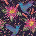 Abstract Black Pink Hummingbird Floral Peel and Stick Wallpaper Easy Peel Off Contact Paper Stick on Adhesive Wall Paper for Bathroom Waterproof Renter Friendly