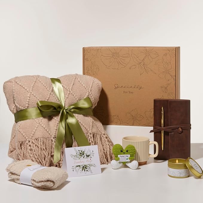 Self Care Gifts for Women, Get Well Gifts Sympathy Baskets Care Package, Christmas Birthday Gift for Women, After Surgery Feel Better Thinking of You Gift Set for Mom Her Sister Best Friend Wife