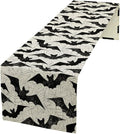 Gothic Table Runner,Bat Spider Web Pattern Table Runner for Home Kitchen Table Dining Garden Farmhouse Wedding Party Decor 13x90 Inch