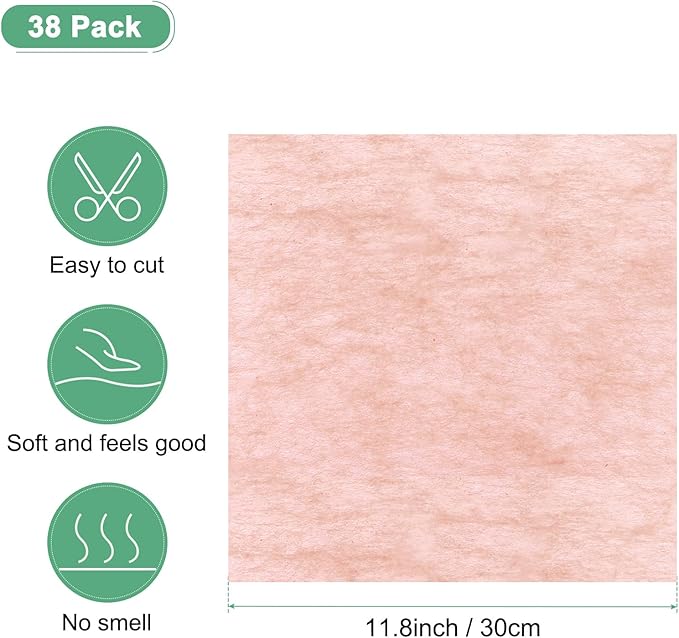 M METERXITY 38-Sheet Korean Cotton Wrapping Flower Paper, 11.8 Inch Waterproof Floral Wrapping Cotton Paper for Bouquets/Gift Packaging [Orange Pink]