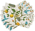 Lemon Linen Placemats Set of 4 Retro Plant Bird Print Placemats for Indoor Outdoor Party Home Desktop Kitchen Dining Room Decor 12x18 Inch
