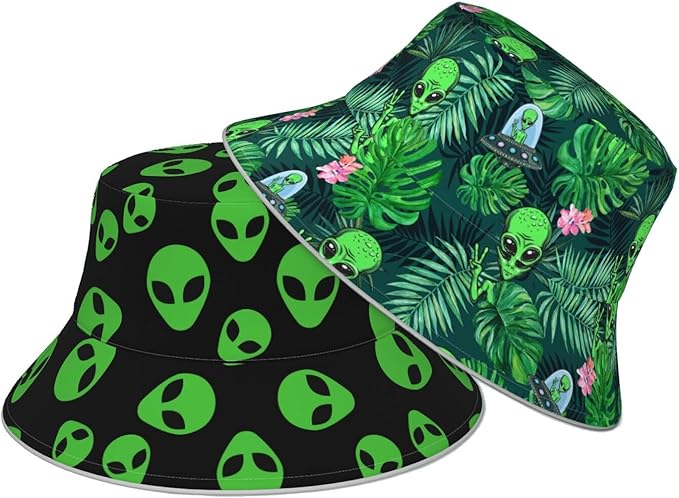 Hat Reversible Fisherman Hats Double Sided Wearing for Women Men Boys Girls