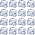 UNICRAFTALE 4pcs Blue Floral Party Gift Favor Boxes with Handles Flower Pattern Gable Box Chinoiserie Floral Printed Paper Candy Box for Wedding Birthday Tea Bridal Shower Party Supplies