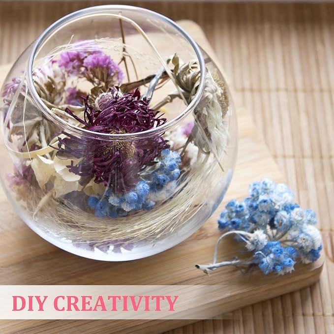 PATIKIL Mini Dried Gypsophila Flower Kit, 30Pcs 4 Inch Light Pink Natural Pressed Floral Bundles with Tweezer for DIY Resin Crafts Gift Wedding Christmas Card Decor Flower Bouquets
