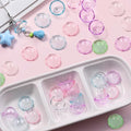 80Pcs Acrylic Clear Flower Bead Caps for Jewelry Making, Transparent Bell Charms, Semi-Round Floral Beads Bulk with Wavy Edge, Jellyfish Beads for Wind Chimes DIY Craft Key Chains-13 * 22mm