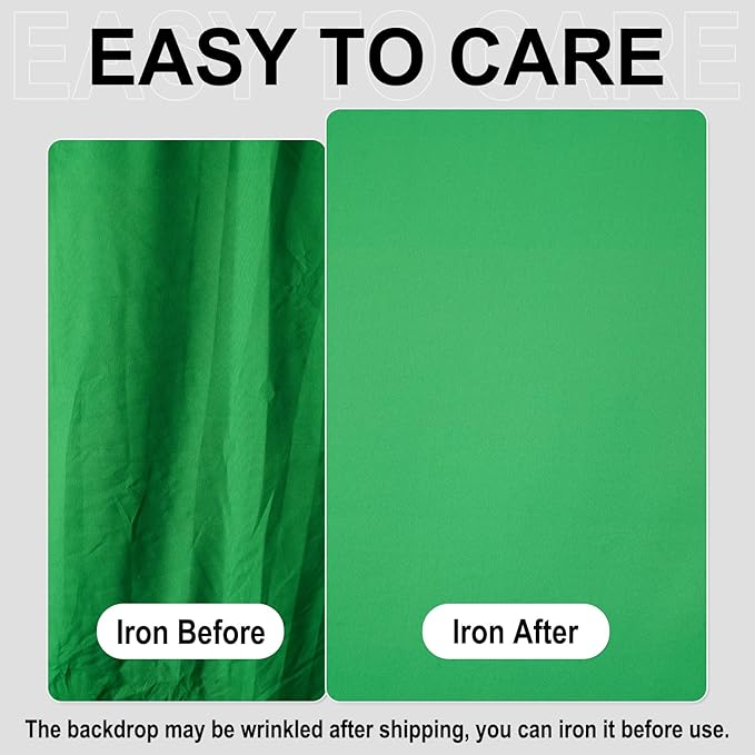 GFCC Green Screen - 10FTX12FT Green Screen Backdrop Photo Backdrop for Photoshoot Background for Photography Screen Video Recording Picture Background