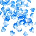PATIKIL Glass Trumpet Flower Beads, 200 Pcs Gradient Flower Bead Charm for Jewelry Making DIY Craft, Bracelets, Earrings, Necklaces Decorations, Dark Blue