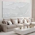 WINKAILIN Large White Abstract Textured Canvas Wall Art 73x147 Oversized Minimalist Painting Modern Artwork for Living Room Bedroom Office Décor