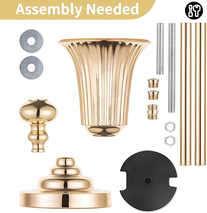 NUPTIO Centerpiece Vase Tall Gold: 10 Pcs 30.5" Wedding Flower Stand for Table Metal Trumpet Vase for Party Decorations