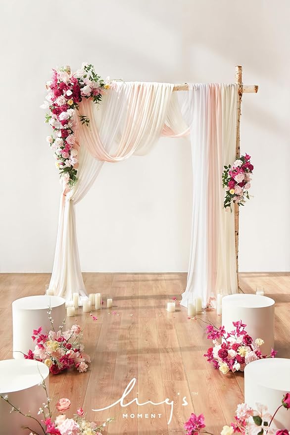 Ling's moment Artificial Flowers 25Pcs Hot Pink Roses Decor w/Stems,3" Real Touch DIY Foam Floral for Wedding Bouquet/Centerpieces, Outdoors Party Backdrop, Room/Table, and Garden/Pot Decorations