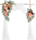 Arch Flowers with Drapes Kit (Pack of 3) for Wedding Ceremony Arbor and Reception Backdrop Decoration Wedding Welcome Signs Floral Birthday Party Decoration