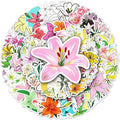 Lily Vinyl Stickers for Teens Boy Girls Kids|50 Pcs|Trendy Cartoon Waterproof Stickers for Laptop Phone Tablet Luggage Flasks Water Bottle Notebook Bike Scrapbook,Aesthetic Flowers Decals Pack(Lily)