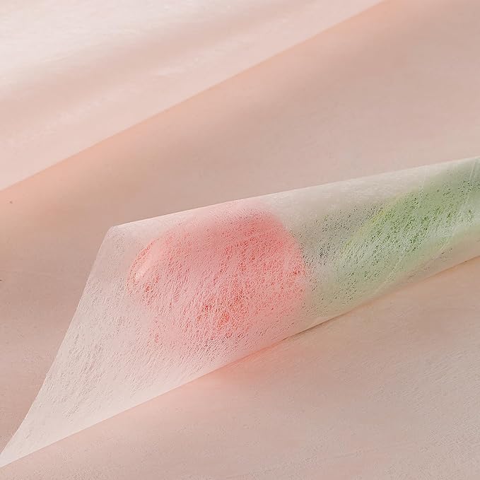 VinTS 48 Sheets 23.6x23.6in Cotton Wrapping Flower Lining Paper,Korean Style Of Waterproof Floral Bouquet Lining Paper Withdrawable Pleated Wrapping Paper Gift Packaging Paper,6 Colors