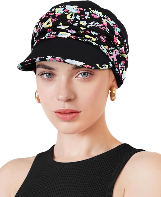 Chemo Headwear Viscose Newsboy Cap for Women Fall and Winter Hats