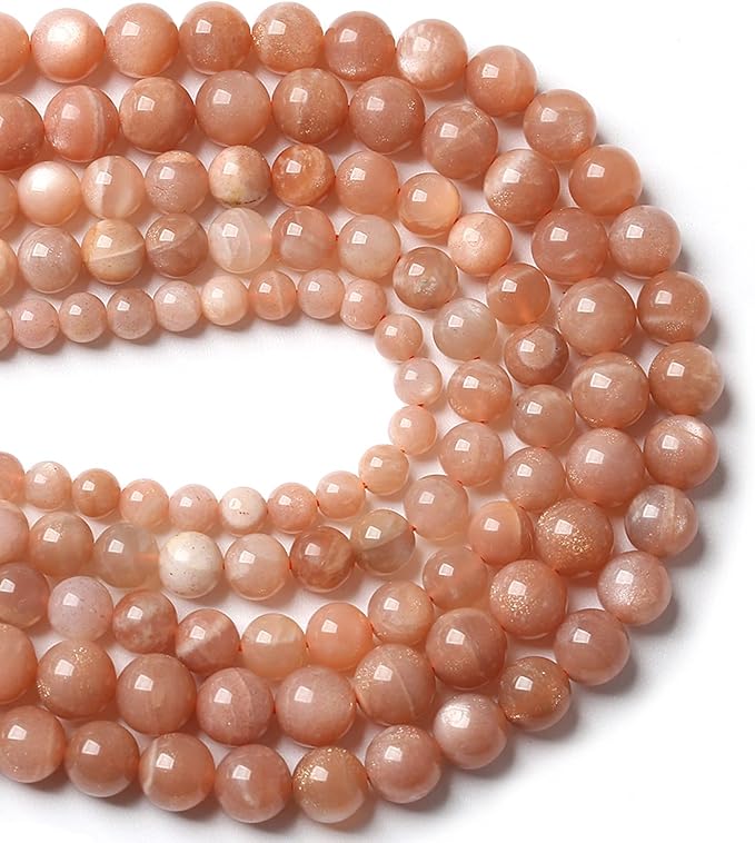 12MM 30PCS Natural Stone Sunstone Gemstone Loose Beads for Jewelry Making DIY Bracelet Crystal Beads