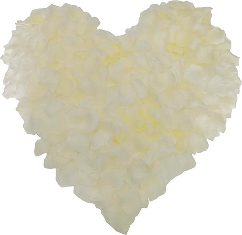 1500 PCS Separated Artificial Ivory Rose Petals,Ivory Silk Petals for Romantic Night for him for her Set, Faux Flower Girl Petals for Weddings Valentine Day Party Romantic Decoration