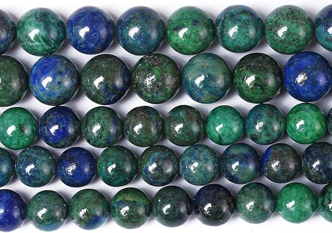 12MM 32PCS Natural Stone Lapis Chrysocolla Loose Beads for Jewelry Making DIY Bracelet