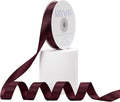 Burgundy Satin Ribbon, Double Faced 5/8 Inch X 25 Yards Burgundy Ribbon, Premium Satin Ribbon for Gift Wrapping, Crafts, Hair Bow Making, Sewing, Flower Bouquet, Wedding Party Decor