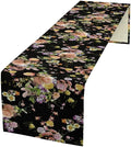 Vintage Floral Table Runner,Gothic Retro Flowers Spring Summer Seasonal Table Runner for Home Kitchen Table Dining Indoor Outdoor Party Decor 13x108 Inch