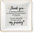 HOME SMILE Ceramic Ring Dish Jewelry Tray for Mom Sister Friends