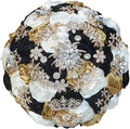 Handmade Satin Rose Floral Bling Pearl Decor Bridal Wedding Bouquet Rhinestone Pendant Artificial Brooch Flowers for Bride Bridesmaid Quinceanera