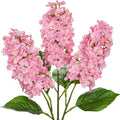 Artificial Hydrangea Flowers Real Touch – 3PCS 24.8" Faux Cone Hydrangea Stems for Tall Vases, Home Décor, Wedding Centerpieces, Floral Arrangements – Soft Pink