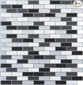 Art3d 6-Sheet (Pack Of 6) Wall Panel Marble, Black/White