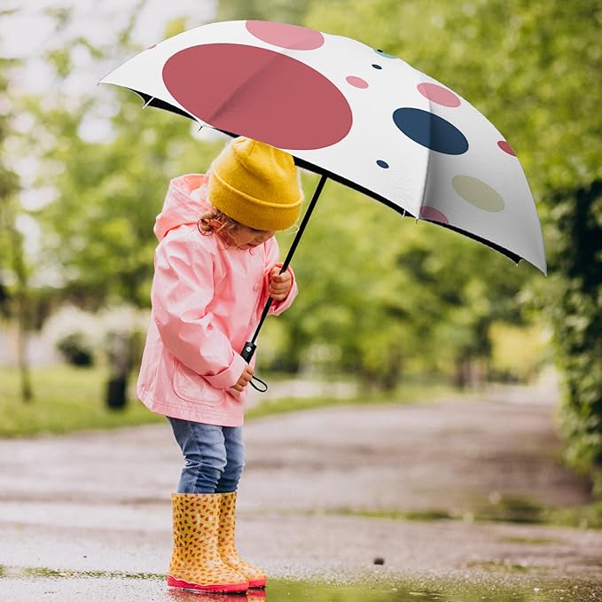 Small Compact Travel Automatic Folding Umbrella for Women, Portable Lightweight, Rain, Wind, UV Sun Shade