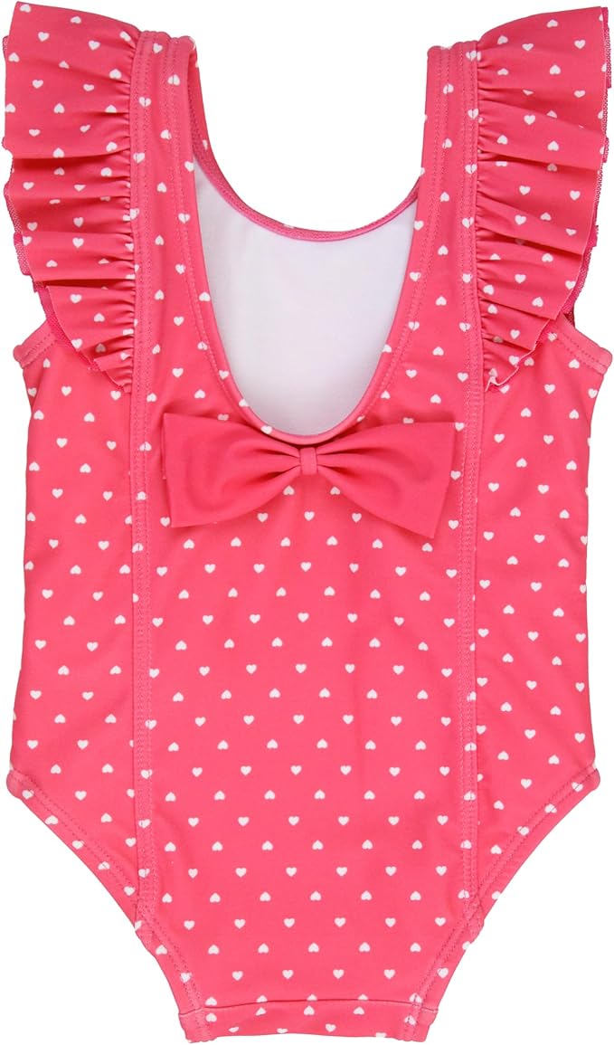 RuffleButts® Baby/Toddler Girls Ruffle Strap One Piece Swimsuit w/UPF 50+ Sun Protection