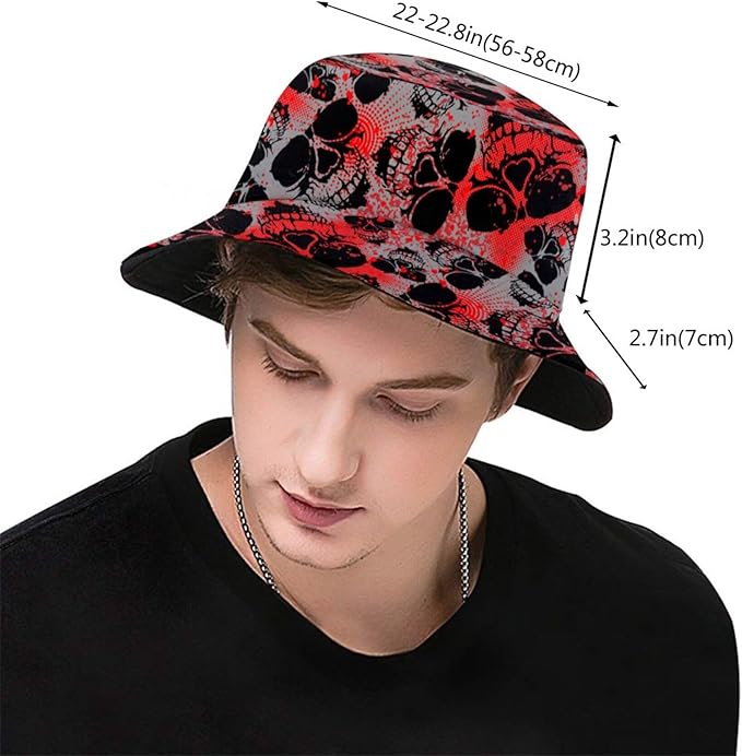 Bucket Hat for Women Men Funny Halloween Hats Packable Outdoor Fisherman Hats Caps Unisex
