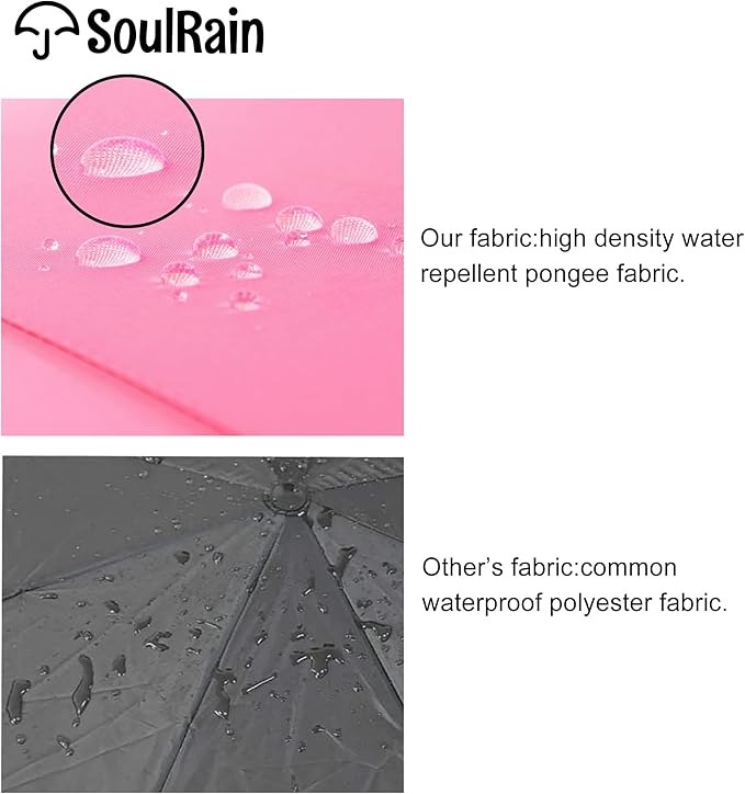 SoulRain 16 Ribs 48" Stick Umbrella Auto Open Solid Color Fashionable and Simple，Arc Classic Wood Handle，Windproof Unbreakable Stick Rain Umbrella