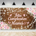 Feliz Cumpleaños Mama Backdrop Mexico Happy Birthday Mom Photography Background Best Mother Ever I Love Mom Birthday Party Decorations Banner Photo Studio Props 84 x 59inch