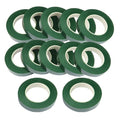 12 Rolls 1/2 Inch 30 Yard Green Floral Tape for Bouquet Stem Wrapping - Adhesive, Waterproof and Flexible (Dark Green)