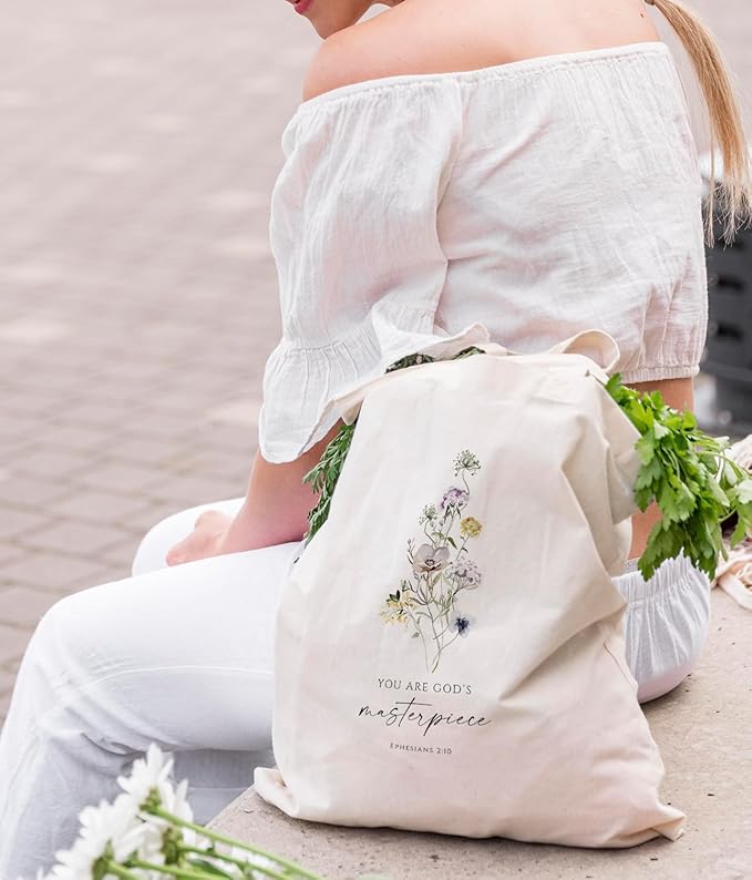 Christian Tote Bag, Christian tote Bag for Women, Bible tote bag, Bible Tote Bags for Women, Foral Tote Bag