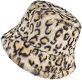 Winter Soft Faux Fur Plush Bucket Hat, Lovely Fisherman Cap, Fashion Outdoor Thick Warm Sun Cap for Women