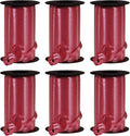 PMU Curling Ribbon - Crimped Texture Curling Ribbons for Gift Box, Birthday Party Decorations, Festival Art Craft & Christmas Décor - Burgundy Marsala 3/8 Inch X 250 Yards, Pkg/6